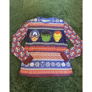 Marvels Avengers Women's Christmas Sweater Thin Long Sleeve Shirt